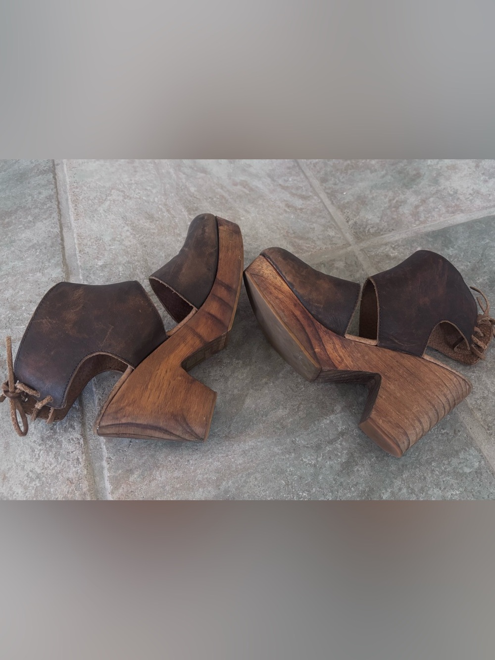Free People Leather Shoes Lace Back ✨ - Picture 3 of 8